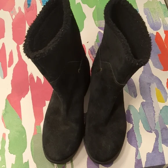 Cole Haan Black Suede Boots - Picture 3 of 4